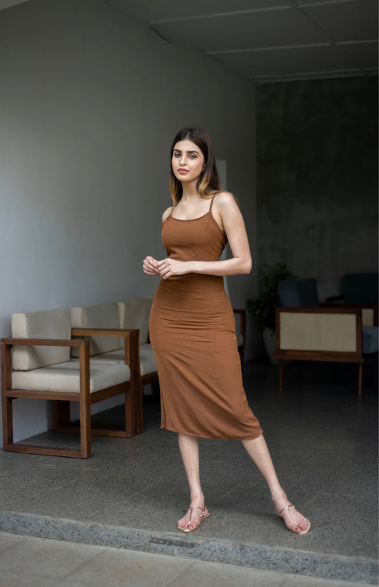 Brown body corn dress