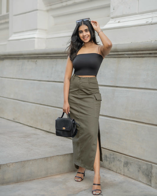 Flap pocket cargo skirt