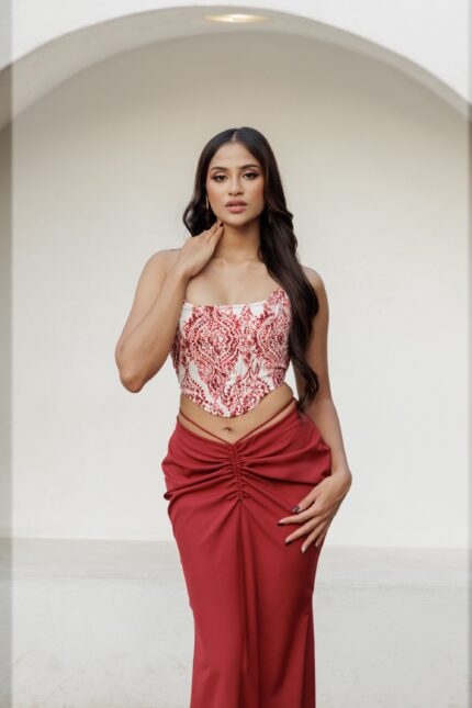 Sienna printed corset top